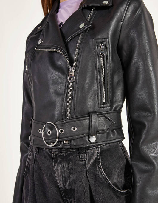 کاپشن چرم زنانه برشکا