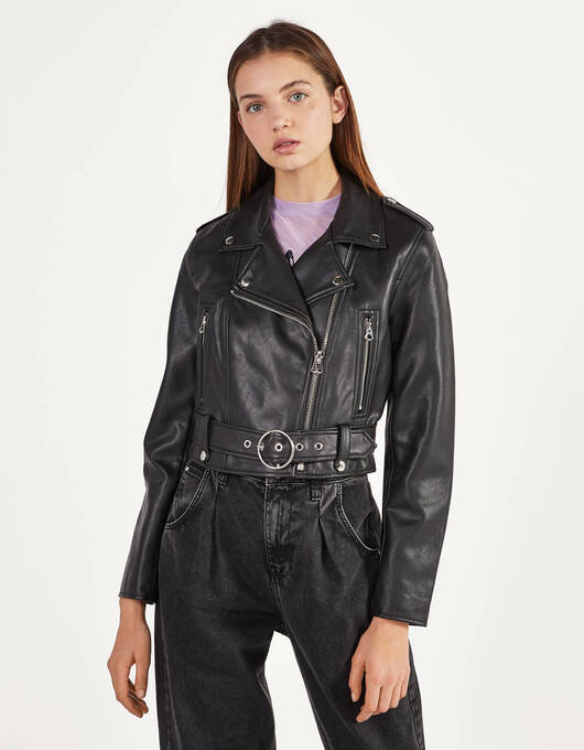 کاپشن چرم زنانه برشکا