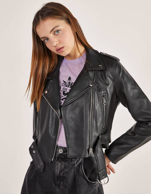 کاپشن چرم زنانه برشکا