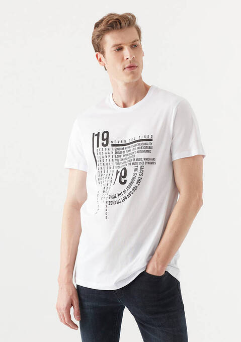 تی شرت آستین کوتاه مردانه ماوی