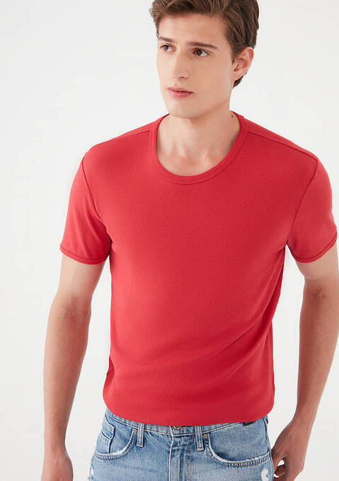 تی شرت آستین کوتاه مردانه ماوی