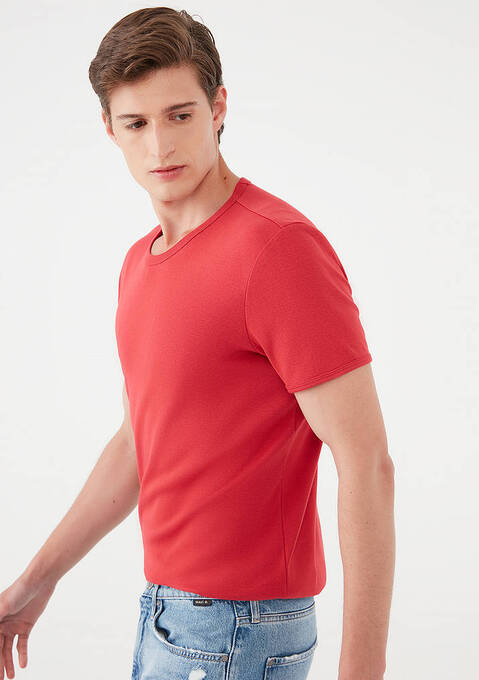 تی شرت آستین کوتاه مردانه ماوی