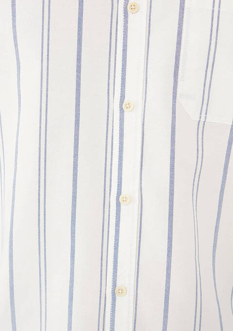 پیراهن آستین بلند مردانه ماوی