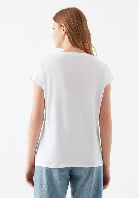 تی شرت آستین کوتاه زنانه ماوی