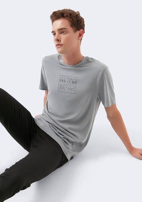 تی شرت آستین کوتاه مردانه ماوی