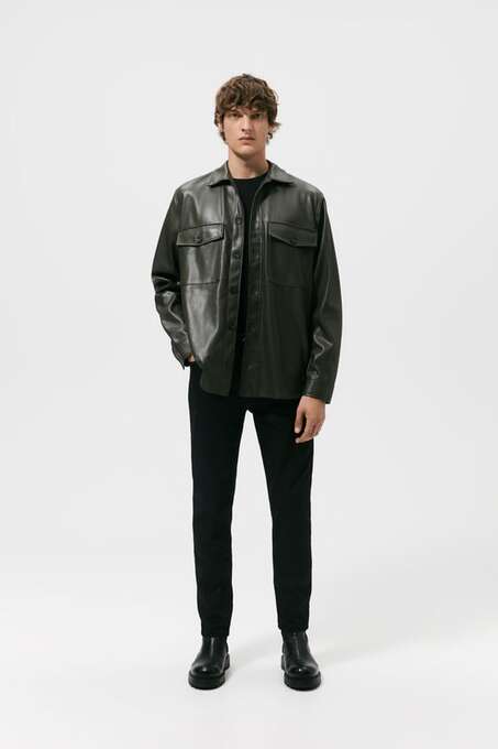 کاپشن چرم مردانه زارا