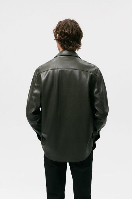 کاپشن چرم مردانه زارا