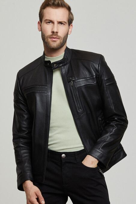 کاپشن چرم مردانه دری مد