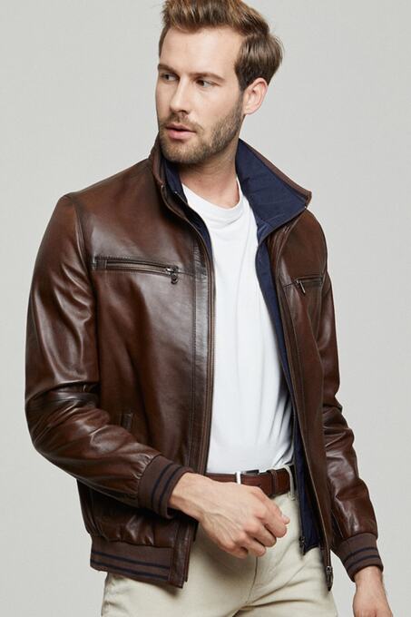 کاپشن چرم مردانه دری مد