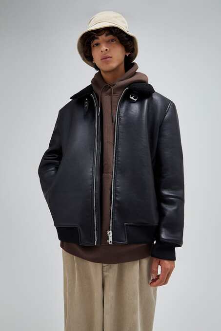 کاپشن چرم مردانه پول اند بیر