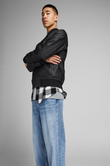 کاپشن چرم مردانه جک اند جونز