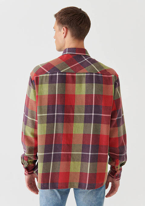 پیراهن آستین بلند مردانه ماوی