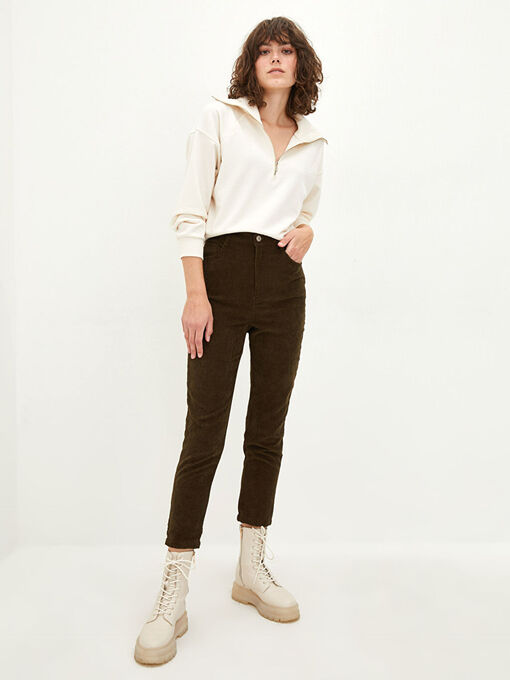 شلوار مخمل زنانه ال سی وایکیکی