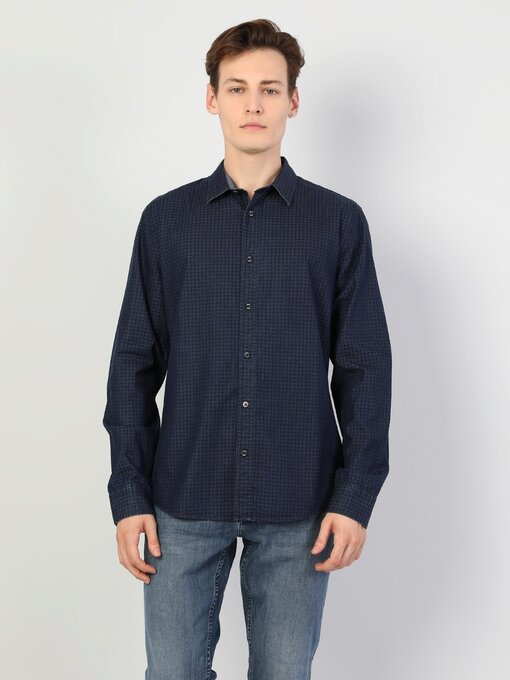 پیراهن آستین بلند مردانه کولینز