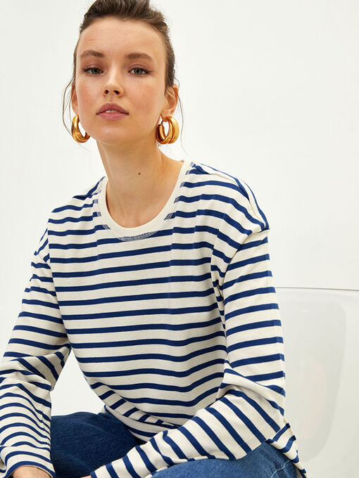 تی شرت آستین بلند زنانه ال سی وایکیکی