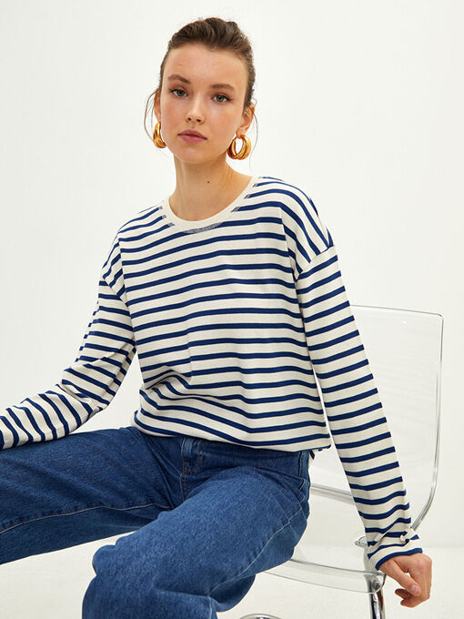 تی شرت آستین بلند زنانه ال سی وایکیکی