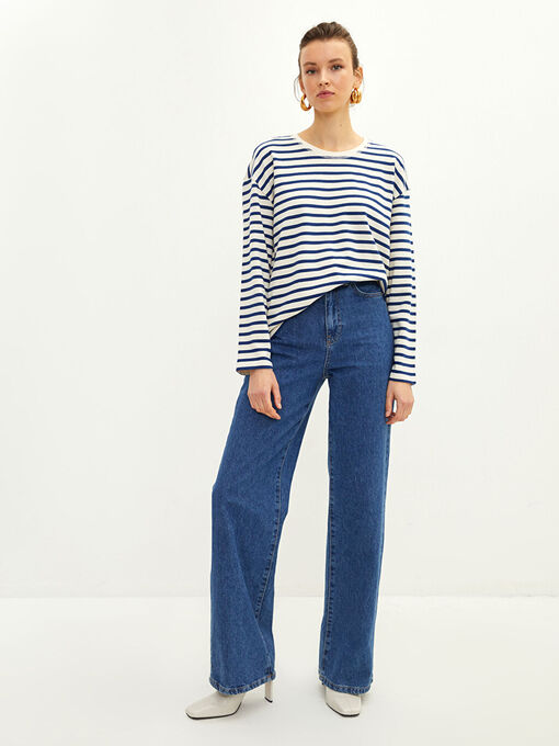 تی شرت آستین بلند زنانه ال سی وایکیکی