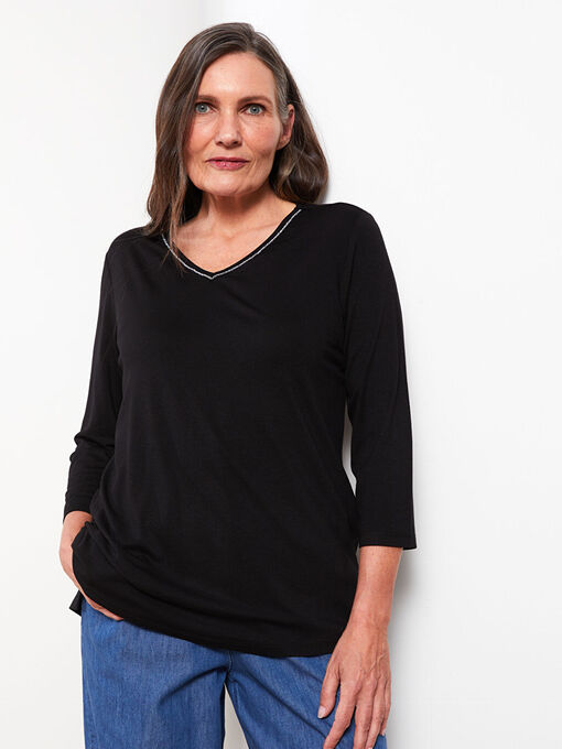 تی شرت آستین بلند زنانه ال سی وایکیکی