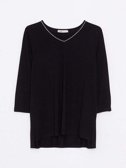 تی شرت آستین بلند زنانه ال سی وایکیکی