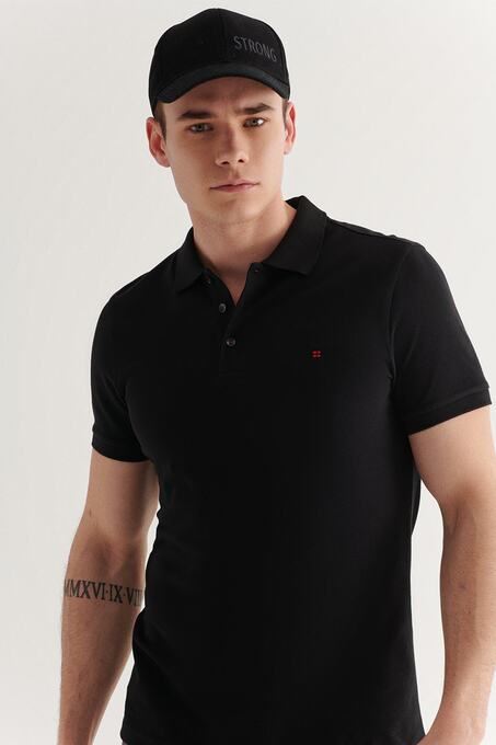 پولو شرت سیاه پولو شرت مردانه آوا