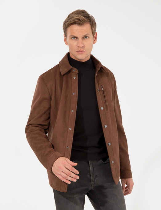 کاپشن چرم مردانه پیر کاردین