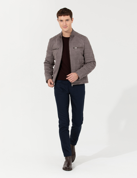 کاپشن چرم مردانه پیر کاردین