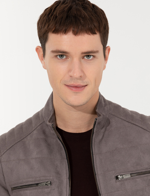 کاپشن چرم مردانه پیر کاردین