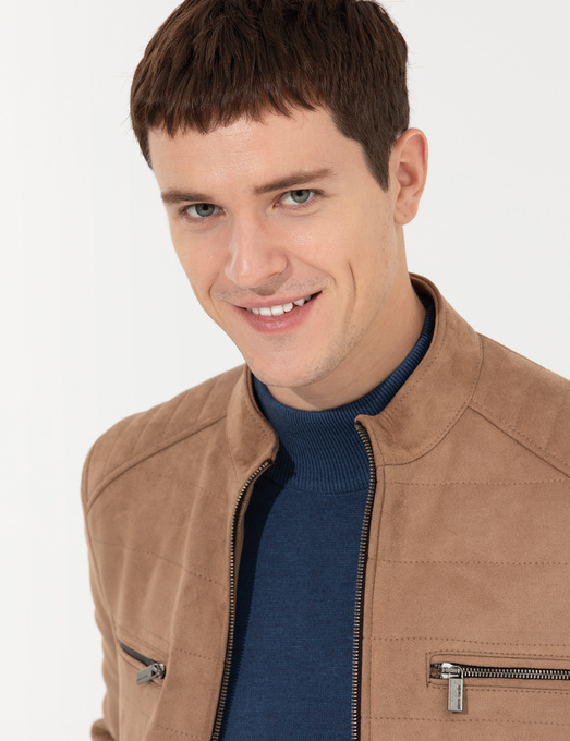 کاپشن چرم مردانه پیر کاردین