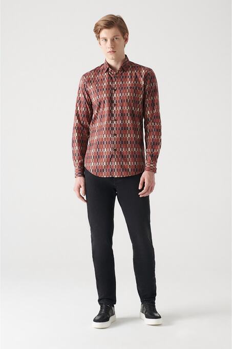 پیراهن آستین بلند مردانه آوا