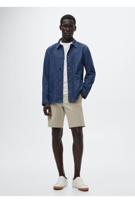 پیراهن آستین بلند آبی پیراهن آستین بلند مردانه منگو