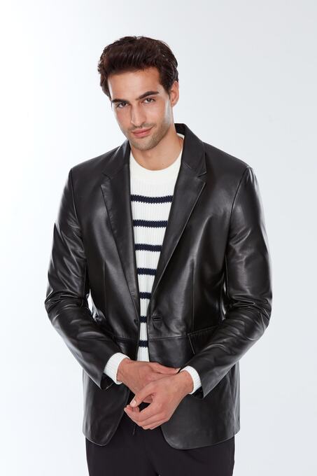 کاپشن چرم مردانه دری مد