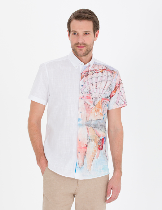 پیراهن آستین کوتاه مردانه پیر کاردین