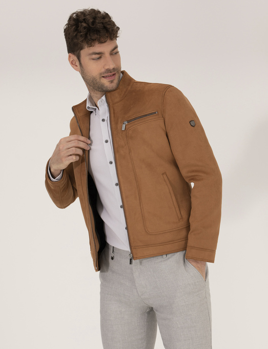 کاپشن چرم مردانه پیر کاردین