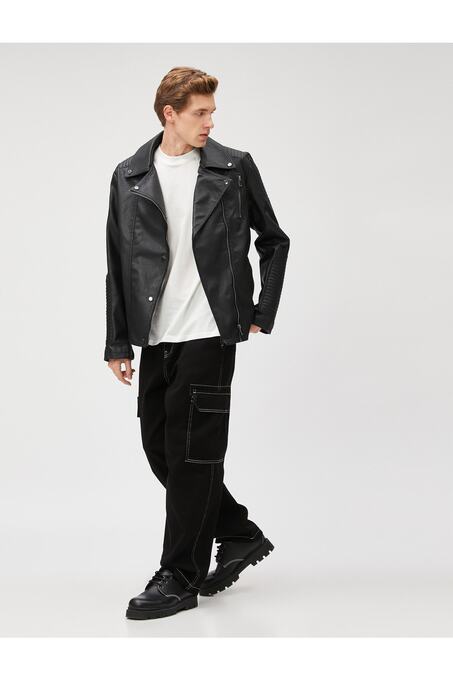 کاپشن چرم مردانه کوتون