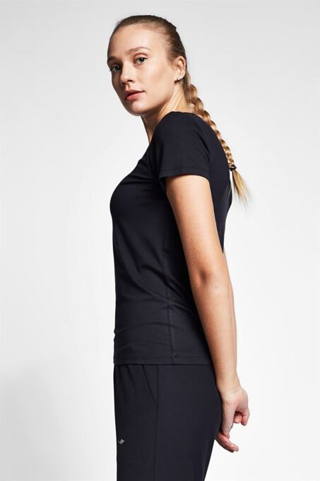 تی شرت آستین کوتاه سیاه تی شرت آستین کوتاه زنانه لسکون