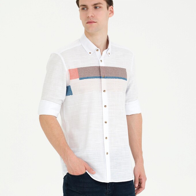 پیراهن آستین بلند مردانه پیر کاردین