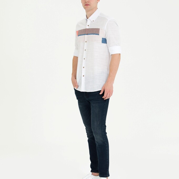 پیراهن آستین بلند مردانه پیر کاردین