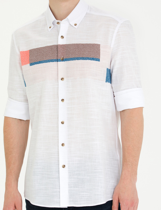 پیراهن آستین بلند مردانه پیر کاردین