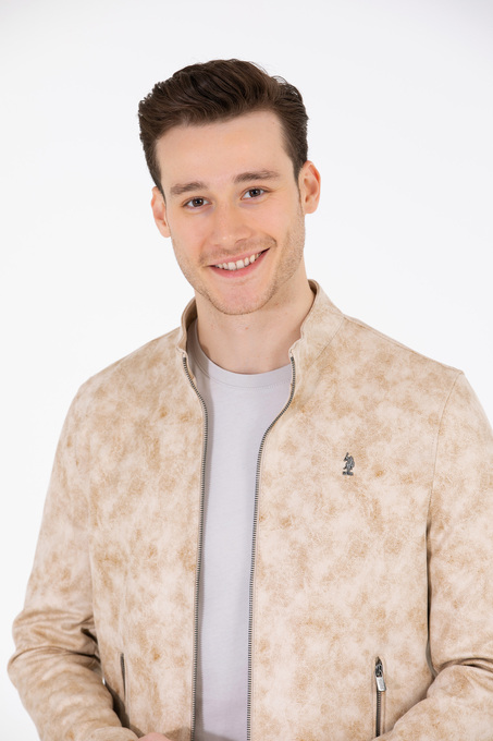 کاپشن چرم مردانه یو اس پولو