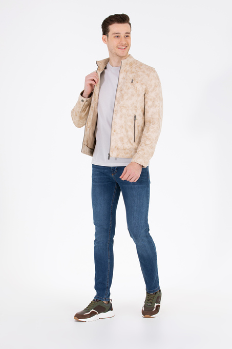 کاپشن چرم مردانه یو اس پولو