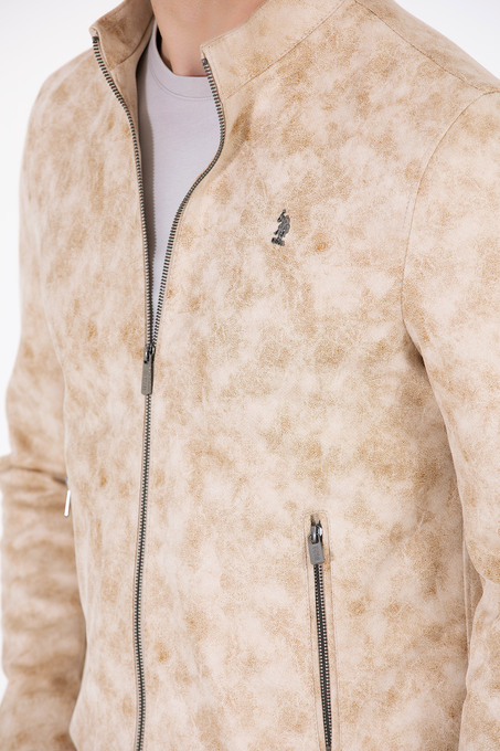 کاپشن چرم مردانه یو اس پولو