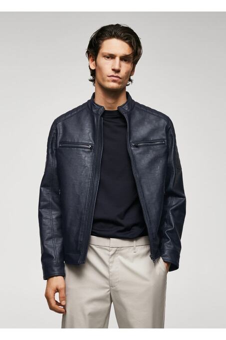 کاپشن چرم مردانه منگو