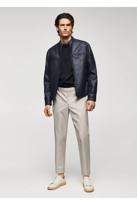 کاپشن چرم مردانه منگو