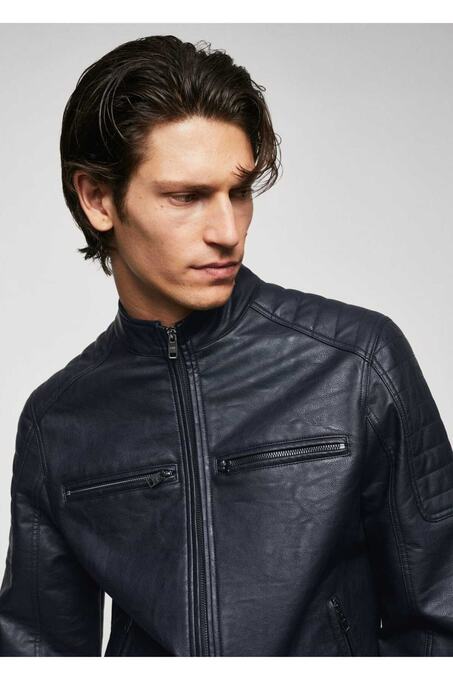 کاپشن چرم مردانه منگو