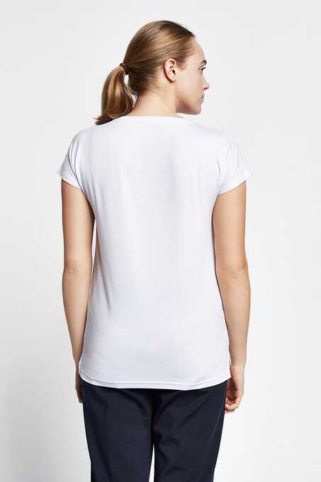 تی شرت آستین کوتاه سفید تی شرت آستین کوتاه زنانه لسکون