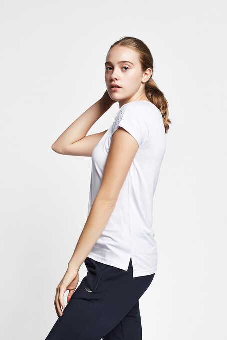 تی شرت آستین کوتاه سفید تی شرت آستین کوتاه زنانه لسکون