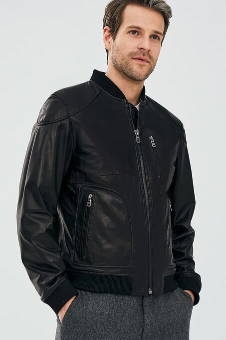 کاپشن چرم مردانه دری مد