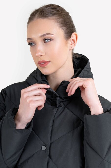 کاپشن سیاه کاپشن زنانه لسکون