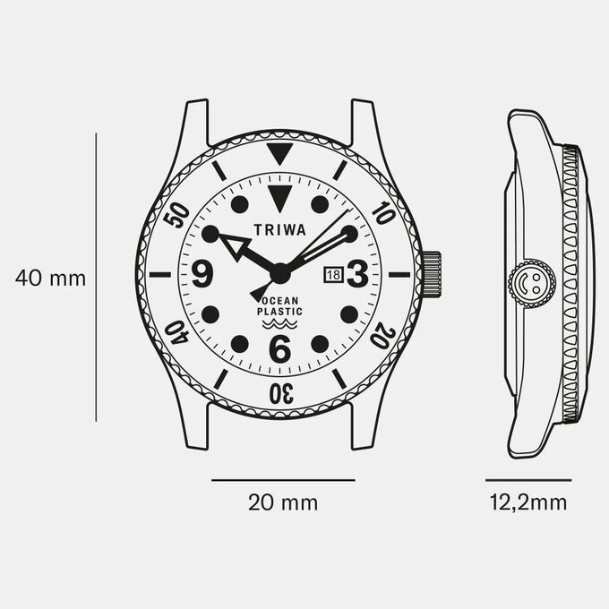 ساعت مچی آنالوگ مشترک تریوا