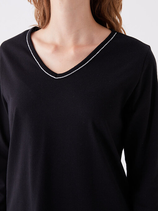 تی شرت آستین بلند زنانه ال سی وایکیکی